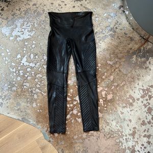 Spanx faux leather moto legging